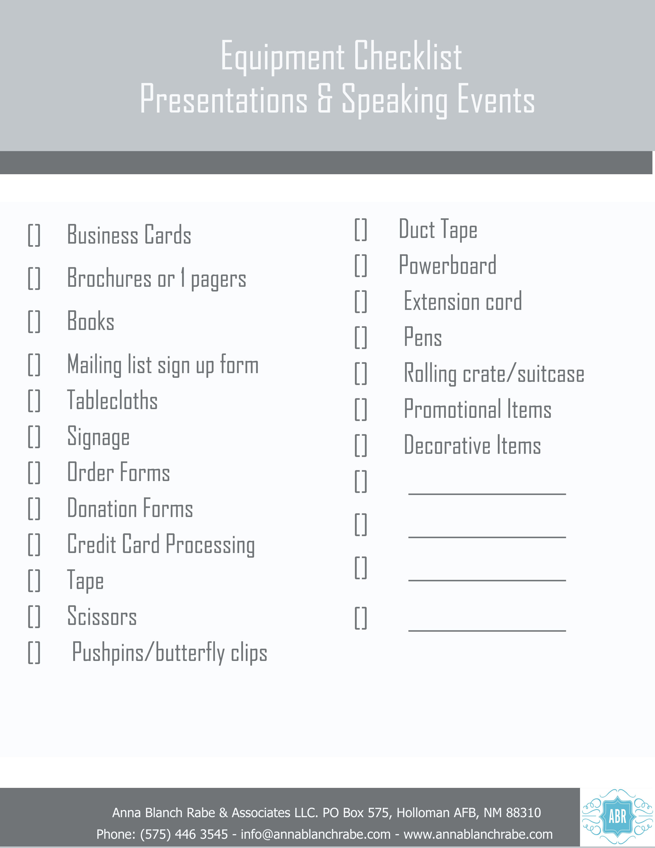 new home presentation checklist